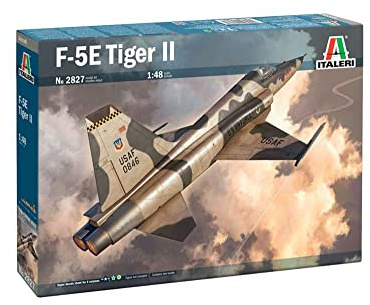 Italeri 2827S 1:48 Northrop F-5E Tiger II - Modellbau, Bausatz, Standmodellbau, Basteln, Hobby, Kleben, Plastikbausatz, detailgetreu, Unlackiert