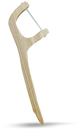 Umweltfreundliche, biologisch abbaubare Zahnseide-Sticks von WorldFront Naturals – nachhaltige Zahnseide aus Bambus mit Zahnstocher und Maisstärke-Picks für sanfte Mundpflege und frischen Atem