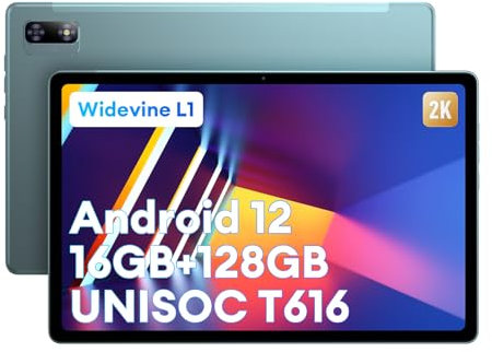 Headwolf Tablet 11 Pulgadas Android 13 T616 Octa-Core, 16GB RAM + 256GB ROM (TF2TB), 4G LTE + WiFi 5G, Widevine L1, 2K FHD+Face ID, 8MP + 20MP/7700mAh/Dual SIM/BT5/TUV/GPS/OTG/Tipo-C (Azul)