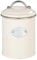 WENKO Aufbewahrungsdose Nero 1 Liter, Vorratsdose im Retro-Design zur luftdichten Aufbewahrung trockener Lebensmittel, aus lackiertem Metall mit beschreibbarer Applikation, Ø 11,5 x 16,5 cm, Beige