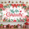 Frohe Weihnachten Banner, Aquarell Rot Weihnachtsdeko Banner Outdoor mit Weihnachtsstern Blumen Geschenk Muster, Weihnachts Deko Merry Christmas Banner für Außen Wand Party Dekoration, 72,8 x 43 Zoll