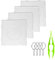 KLOP256 4 placas de cuentas para planchar, 5 mm, de plástico, para cuentas de planchar, cuadradas, transparentes, para manualidades, accesorios, 13,5 x 13,5 cm