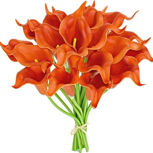 Mandy's Künstliche Calla-Lilien, Seide, 34 cm, für Zuhause, Küche und Hochzeit, 20 Stück