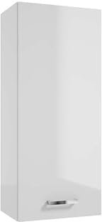 .Deftrans Domodomo Badezimmer Wandschrank weiß glänzend MEA 71 x 30 cm, Badezimmerschrank, Schrank für Badezimmer