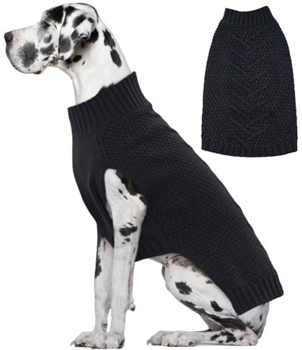 IECOii Hundepullover,Weihnachten Sweater FüR Hunde,Warmer Haustiere Pullover FüR MittelgroßE GroßE Extra GroßE Hund,Hundemantel Fleece Hundepulli Wintermantel Hund,Winter Hunde Kleidung Sweatshirt