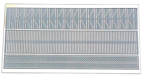 Model Boat Modified Etched Sheet 1:144 Scale RC Model Ship Stainless Steel Perforated 3-Level Railings With Mesh