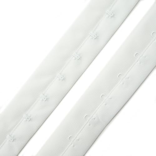 HAND® HE18 1 Metre Bra Continuous Single Hook and Eye Polyester White Tape
