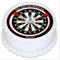 Tortenauflleger Dartscheibe, Motiv 02, personalisiert mit Ihren Foto und Text Tortenaufleger Geburtstag Fondant Tortenaufleger Dart, Geburtstag