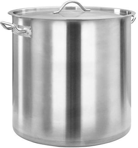 Gecheer Stock Pot Stainless Steel Stockpots with Lids 50 L 40x40 cm Stainless Steel