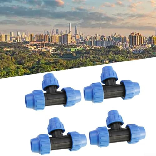 4 raccordi a tre vie in plastica per tubi dell'acqua, robusti raccordi riduttori in plastica per tubi dell'acqua per irrigazione, tubi dell'acqua con gomma PVC PP (32 x 20 x 32)