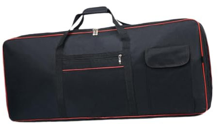 perfeclan 61 Key Keyboard Gig Carrying Bag Adjustable Shoulder Straps with Double Zipper Breathable Ergonomic with Handles Portable, 93x25x7cm