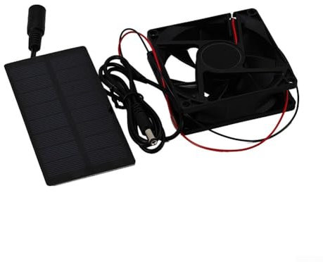 Solar Panel Fan Kit, Solar Panel Powered Fan,Waterproof Solar Powered Fan,Camping Fan With Solar Panel,Solar Extractor Fan for Greenhouses Sheds Pet Houses