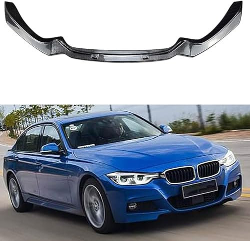 zjxtnb Auto Frontlippe Frontspoiler für BMW 1 Series F20 F21 M-Pack 118i 120i 2015-2019, Frontstoßstange Bumper Spoiler Splitter Lippe Diffusor Flügel Exterieur Zubehör,Carbon-Fiber-Look