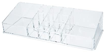 minkissy Multi-compartment Acrylic Pill Box Medicine Dispenser Desktop Storage Transparent Cosmetics Home Organizer