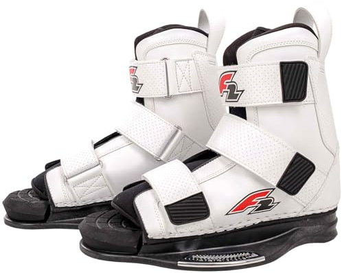 F2 Marken Wakeboard Bindung Stiefel Binding Premium Boots, L/XL (Gr. 43-45) Weiss 2025, Wake und Kite, Kabel - Park