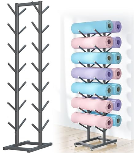 Yoga Mat Holder 5/7 Tier Stand Clubs Skateboard Lagerregal, Gym Home Foam Roller Sammelbrett, Yoga Mat Organizer Skateboard Halter