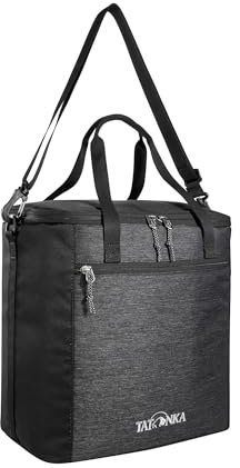 Tatonka Kühltasche Cooler Bag Six Pack(16l) - Isolierte Tasche mit Innenfach für Kühlakkus, Handgriffen und abnehmbarem Schultergurt -30 x 29 x 19 cm, Schwarz