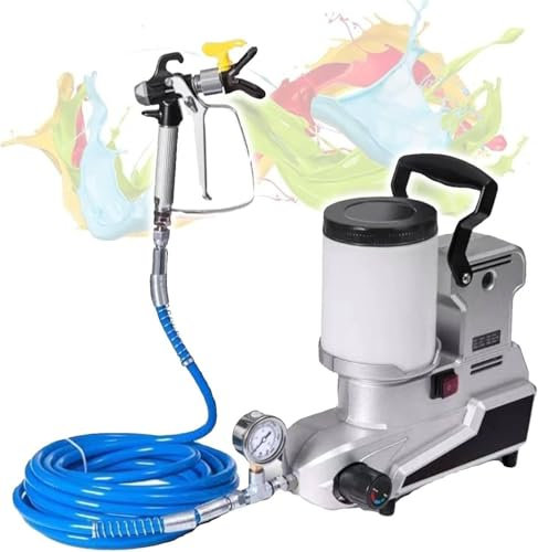 Pulverizador De Pintura Sin Aire, Máquina De Pulverización De Pintura Eléctrica De Alta Presión De 2 L, Pistola Pulverizadora De Pared Hvlp De 2,5 L/Min Con Manguera De 5 M, 3 Velocidades Ajustables