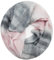 Gloop Damen Schal leichter Loop Schlauchschal Tuch Viele Farben 72 × 48 cm (Hellpink-Grau)