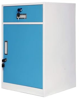 Robuster Aktenschrank aus Metall mit abschließbarer Schublade und Tür. wasserdichte, feuerfeste und sichere Dokumentenaufbewahrungsbox für das Home-Office. Zusätzliche Sicherheit für Dokumen