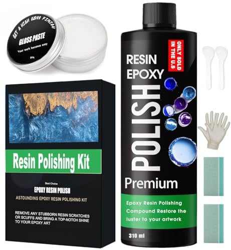 Epoxy Resin Polishing Kit - Epoxy Resin Polishing Compound, Specially Formulated for High-Gloss Finishes for Scratching, Sanding, and Surfaces