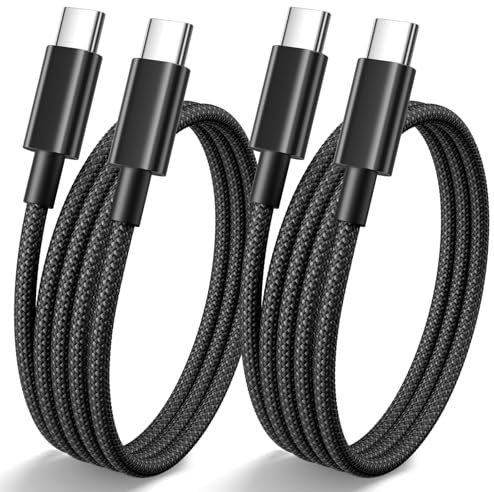2Pezzi 1M Cavo USB Type-C Ricarica Rapida per iPhone 15 16 Pro Max/15 16 Plus/16/15,iPad Pro/Air,MacBook, Cavo iPhone 15 16 Cavo USB C to USB C 60W Nylon Cavo Apple USB C Cavetto