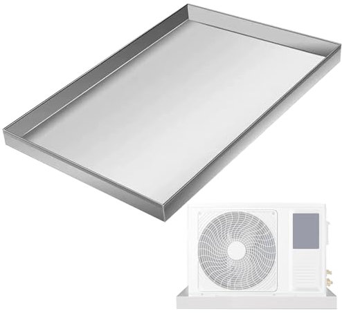 YLLSMGS Auffangwanne Dampfkorb aus Edelstahl aus Metall Universell Einsetzbar für Klimaanlagen Innen Außengeräte Waschmaschinen Kühlschränke(90x90cm/35x35in)