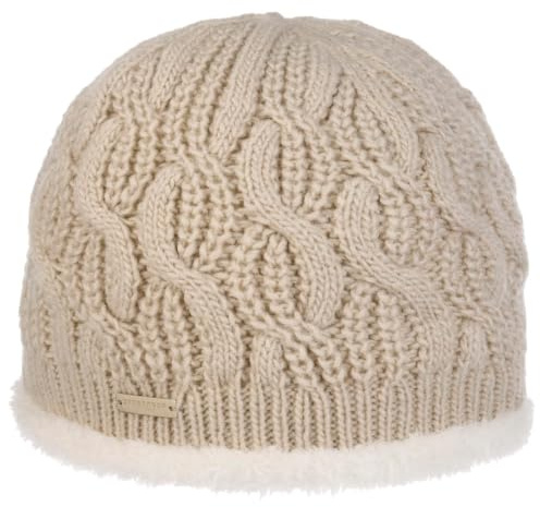 Seeberger Landesta Faux Fur Edge Strickmütze Damenmütze Wintermütze Beanie Damen - mit Futter Herbst-Winter Winter