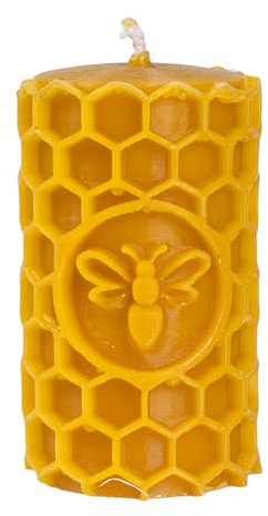 BeesWax World Handgefertigte Bienenwachs Kerze – Naturwachs Kerze mit Baumwolldocht – 100% Bienenwachs – dekorativ & nachhaltig – verschiedene Formen zur Auswahl