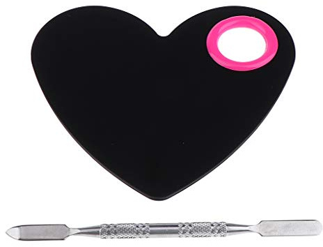 Edelstahl Make-up Mischen Lidschatten Farbe Blending Palette Spatel Schwarz