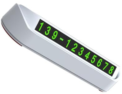 Wdbild Auto Accessory Glow Car Temporary Parking Card Plate Car Dashboard Telephone Number Plate Hide Phone Number Plate