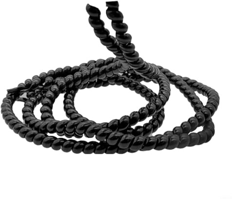 YJDOORPLAY Electric Bicycle Cable Management Tube 100cm PVC Protective Cable Cover for E-Bike Cable Wire Spring Coil Black(1PC)