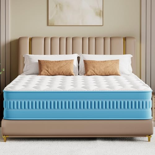 Niqooia 160x200 matratzen Höhe 25cm Federkernmatratze, Härtegrad H4, 7 Zonen Taschenfederkernmatratze mit Hochwertigem Schaumstoff für Ergonomische, knitstoff mit angenehmer Oberfläche