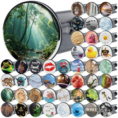 Sanilo Waschbeckenstöpsel, viele schöne Stöpsel für das Waschbecken zur Auswahl, universal mit Motiv (Rainforest)