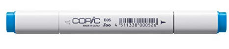 COPIC Classic Marker Typ B - 05, Process Blue, professioneller Layoutmarker, mit einer breiten und einer feinen Spitze