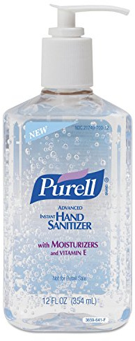 PURELL 365912EA Advanced Instant Hand Sanitizer, 12oz Pump Bottle