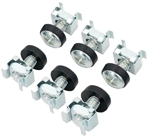 BIGtec, set di montaggio con dadi in gabbia M6 per armadi, rack, distributori di rete da 25,4 cm e 48,26 cm 50´er Pack Käfigmuttern 50' er Pack