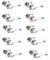 Pack of 10 - Internal Door Handle Multi Pack Pairs Two Tone Duo Finish Chrome Lever Rose
