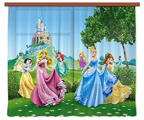 Gardine/Vorhang FCS xl 4319 Kinderzimmer Disney Princess Prinzessin