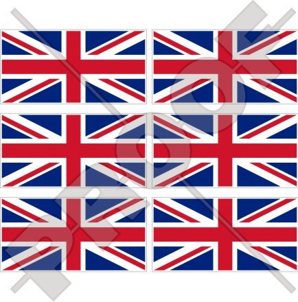 British Union Jack Flagge United Kingdom Großbritannien UK 40 mm (40,6 cm) Mobile Handy Vinyl Mini Sticker, Aufkleber X6