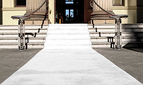 Weiß Eventteppich VIP Carpet Läufer Teppich Empfangsteppich in Breite 1,5 m und Länge 10 m