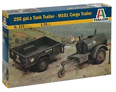 Italeri 1:35-250 Gal.S Tank Trailer - M101 Cargo Trailer, United States Armies