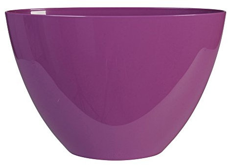 Elho Pflanztopf Brüssel Diamond oval hoch, 36 x 18 x 23,5 cm, violett