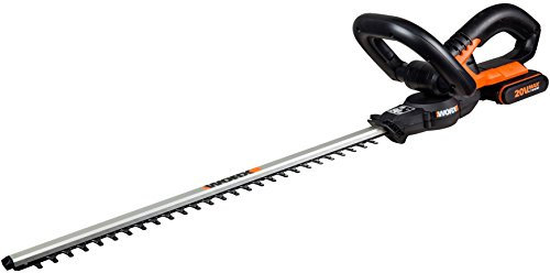 WORX WG259E Akku Heckenschere 20V – Heckenschneider mit Dual-Schnittklingen inkl. 20V WORX Li-Ion Akku, Ladegerät, Sicherheitsschutz & Schutzköcher