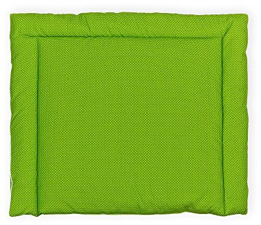 KraftKids Wickelauflage in weiße Punkte auf Grün, Wickelunterlage 85x75 cm (BxT), Wickelkissen