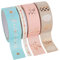 folia 26436 - Washi Tape, Klebeband aus Reispapier, Hotfoil Frühjahr II, 4er Set - ideal zum Verzieren und Dekorieren