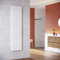 ELEGANT Radiador de panel de diseño de tubos, 1800 x 472 mm, color blanco, doble capa, conexión central, calentador vertical