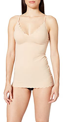 Skiny Damen Spaghettiskjorte til kvinder aftagelige Puder mikro Essentials Unterhemd, Beige, 40 EU