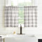 Elrene Home Fashions Farmhouse Living Vorhang-Set für Badezimmer oder Küche, kariert, 76,2 x 91,4 cm, 2 Etagen, Grau/Weiß