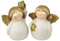 Weihnachtsengel - Weihnachtsdeko - 2er Set aus Keramik, Handbemalt (Engel mit goldenem Stern)
